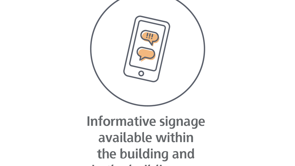 Informative signange available within the buulding and the building app-01