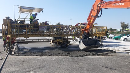 Whitetopping laying