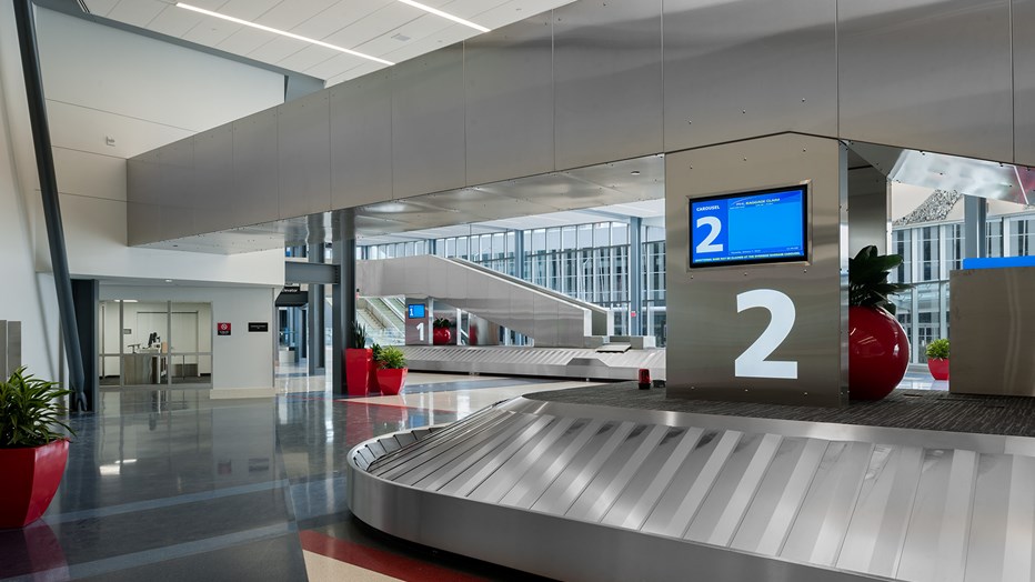 Philadelphia International Airport (PHL)  Terminal F Baggage Claim  (Photo credit: Tom Crane Photography) Philadelphia International Airport (PHL)  Terminal F Baggage Claim  (Photo credit: Tom Crane Photography)