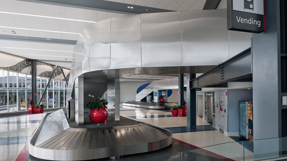 Philadelphia International Airport (PHL)  Terminal F Baggage Claim  (Photo credit: Tom Crane Photography) Philadelphia International Airport (PHL)  Terminal F Baggage Claim  (Photo credit: Tom Crane Photography)