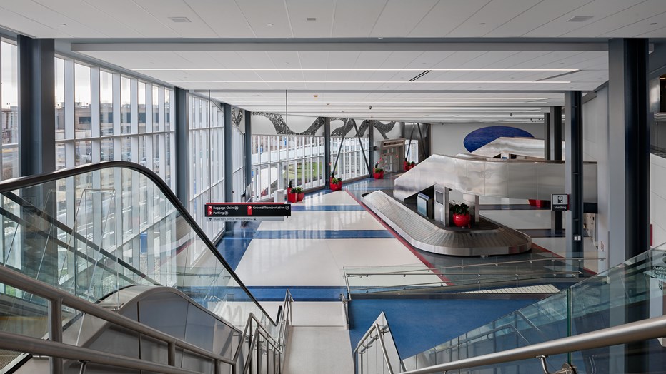 Philadelphia International Airport (PHL)  Terminal F Baggage Claim  (Photo credit: Tom Crane Photography) Philadelphia International Airport (PHL)  Terminal F Baggage Claim  (Photo credit: Tom Crane Photography)