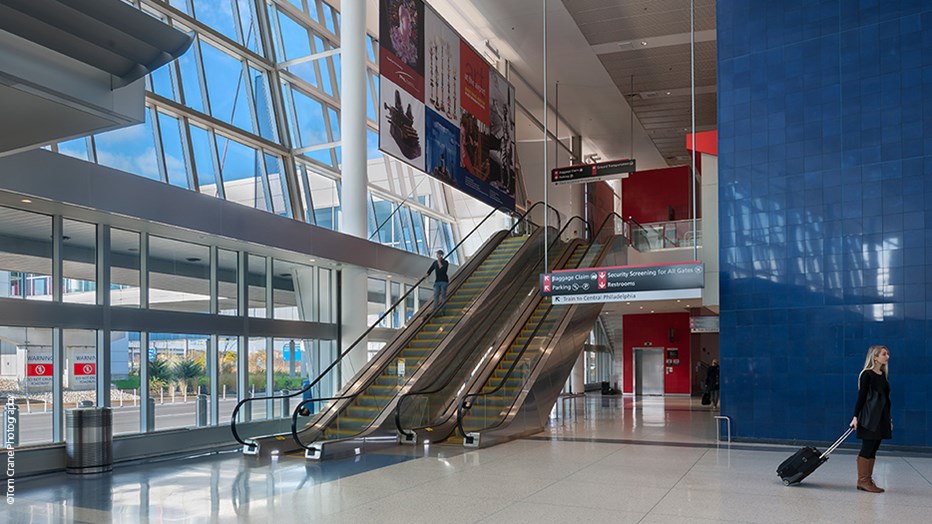 Philadelphia International Airport (PHL)  Terminal F Baggage Claim  (Photo credit: Tom Crane Photography) Philadelphia International Airport (PHL)  Terminal F Baggage Claim  (Photo credit: Tom Crane Photography)