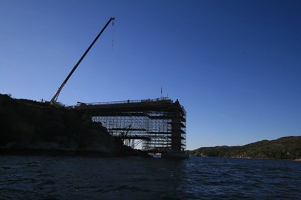 One of the foundations during construction