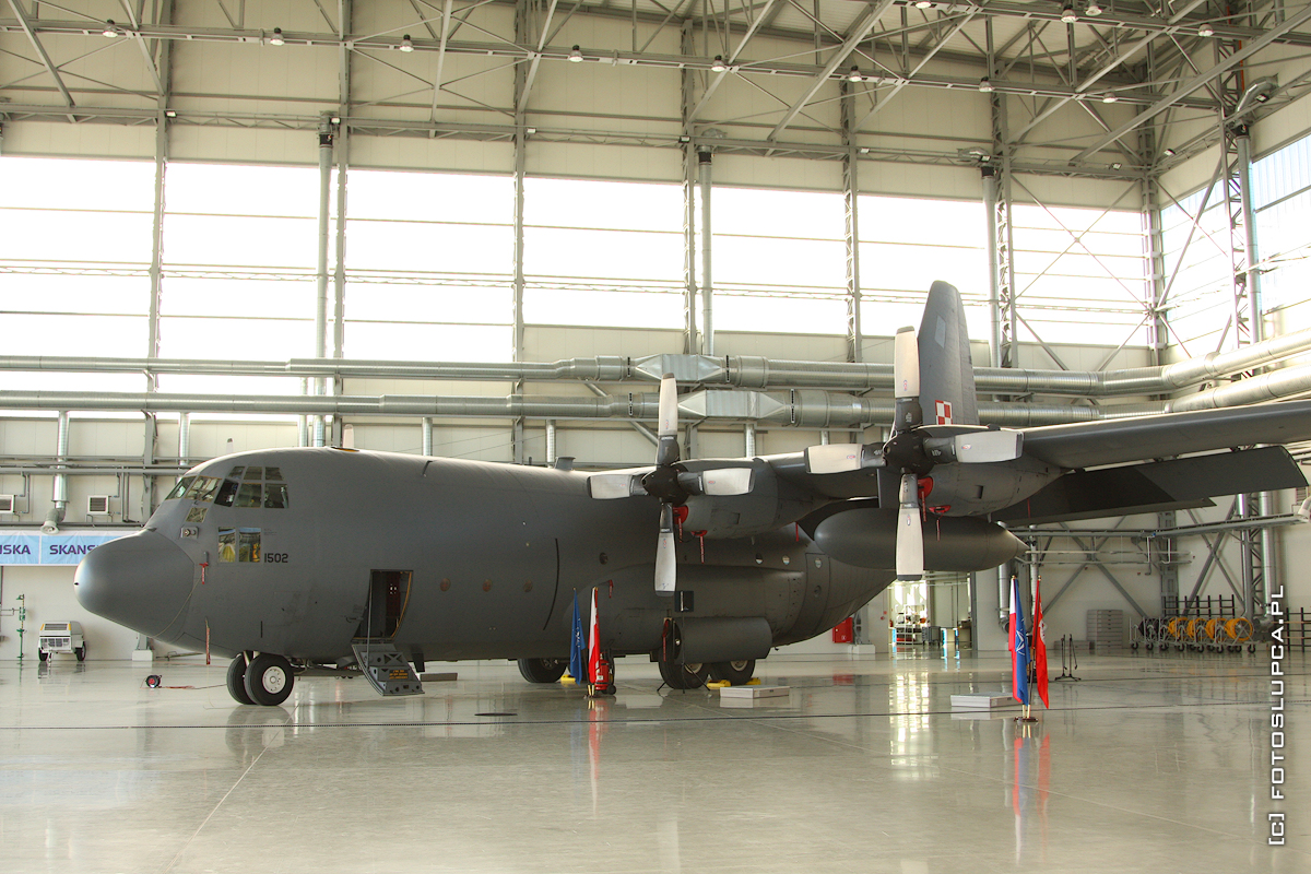 Hangar at the military airport in Powidz