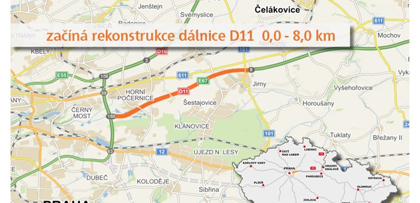 Rekonstrukce D11 Rekonstrukce D11