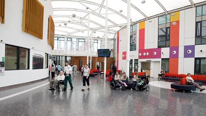 Central walkway within King’s Mill Hospital main building