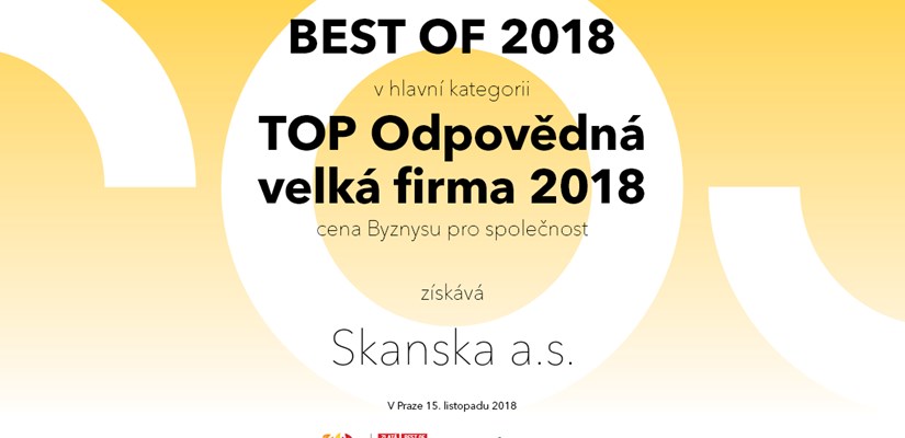 TOP Odpovědná velká firma 2018 TOP Odpovědná velká firma 2018