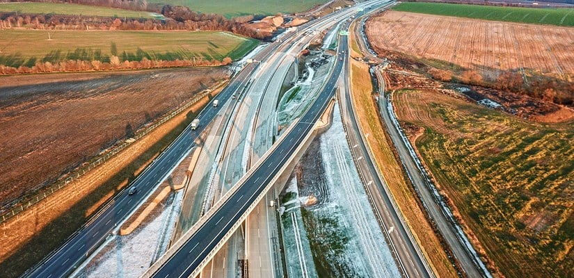 Letecké záběry dokončené D1 Letecké záběry dokončené D1