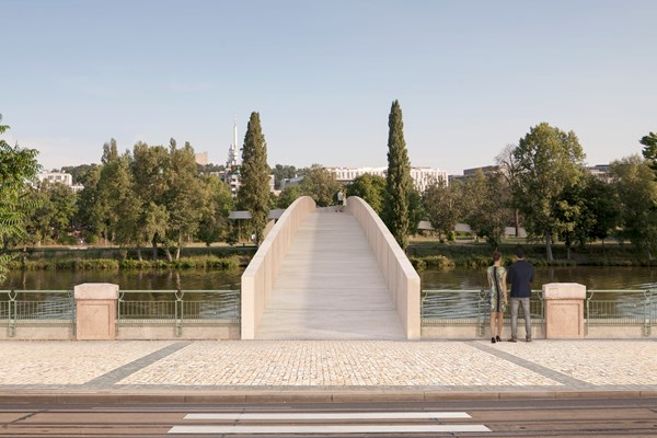 Štvanice footbridge in Prague